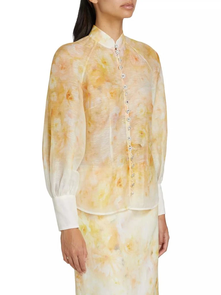 Zimmermann Crush Embellished-Button Shirt 4