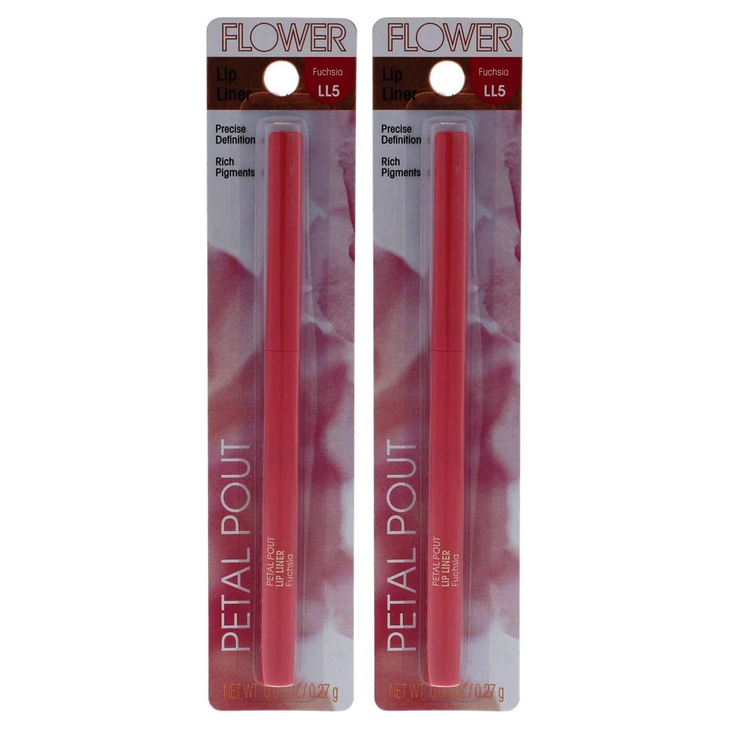 Flower Beauty Petal Pout Lip Liner - LL5 Fuchsia by  for Women - 0.01 oz Lip Liner - Pack of 2