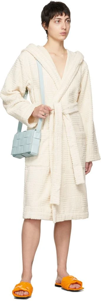 Bottega Veneta Off-White Intreccio Bath Robe 4