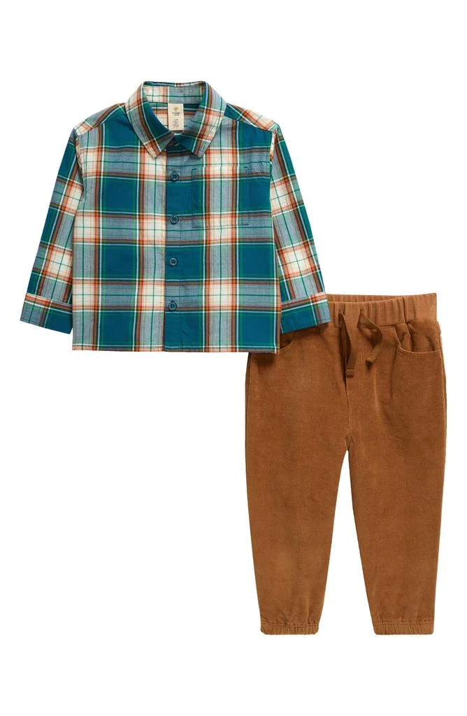 Tucker + Tate Plaid Button-Up Shirt & Corduroy Joggers Set 1