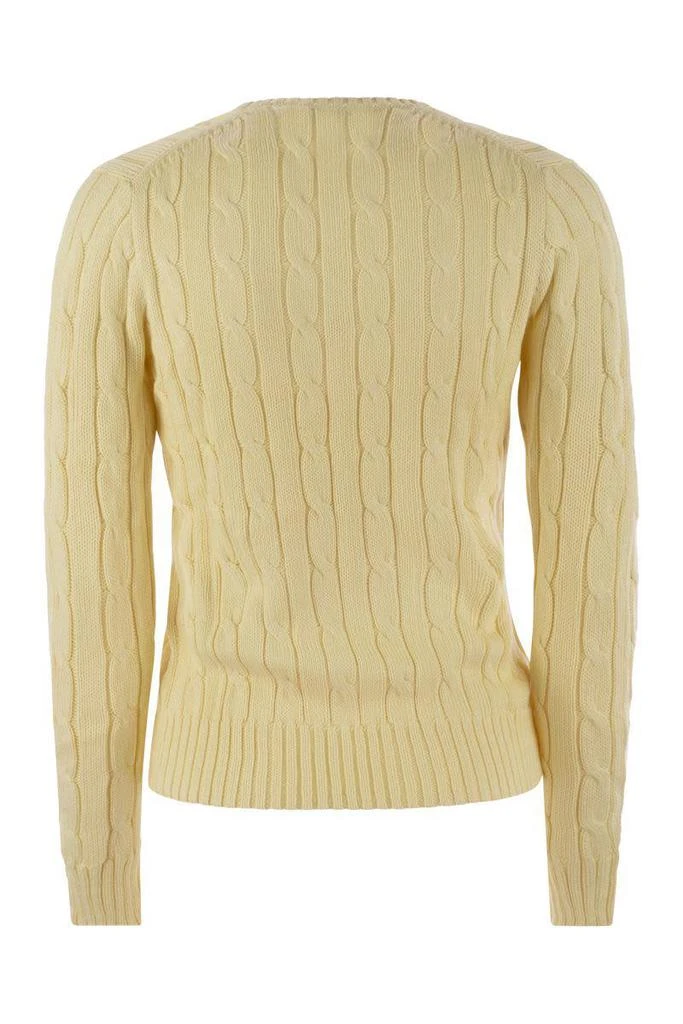 Ralph Lauren Polo Ralph Lauren Plaited Cotton V-Neck Sweater 2