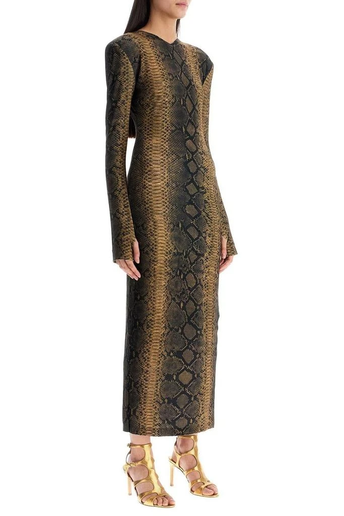 Norma Kamali Norma Kamali Snake Print Long-Sleeve Dress 2