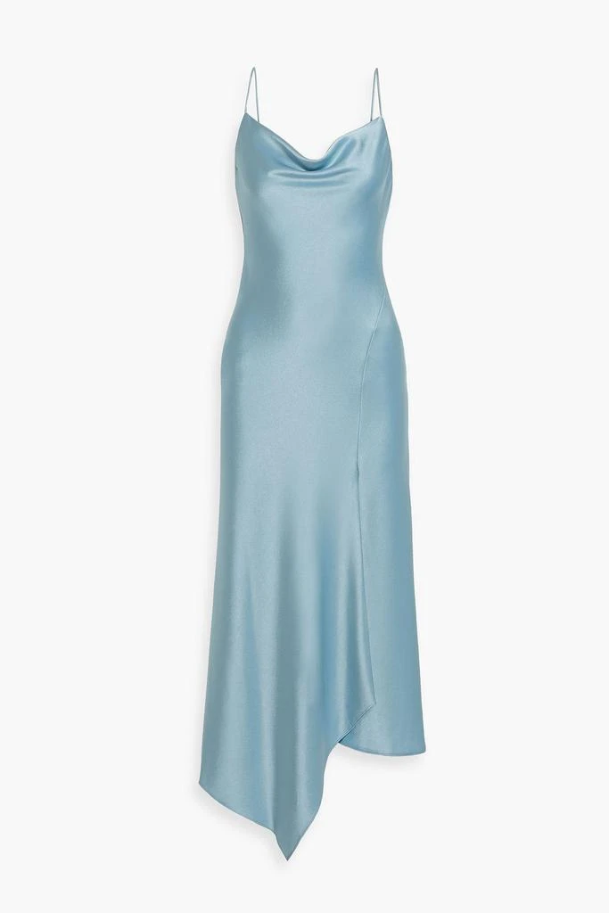 Alice + Olivia Harmony draped satin-crepe midi dress 1