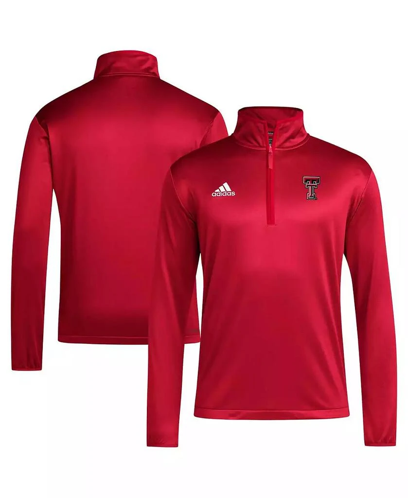 Adidas Men's Red Texas Tech Red Raiders 2024 Coaches Sidelines AEROREADY Quarter-Zip Jacket 1