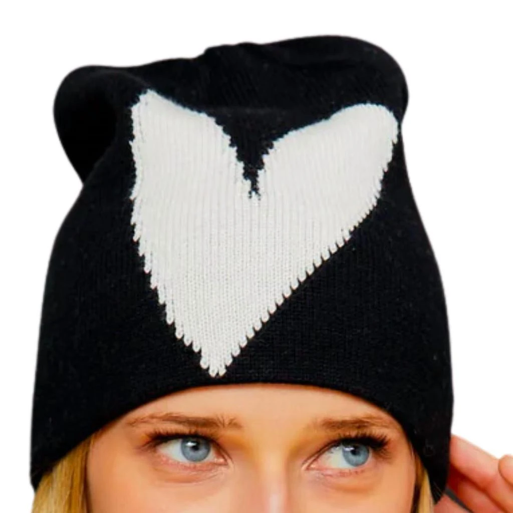 KERRI ROSENTHAL Imperfect Heart Beanie In Abyss 1