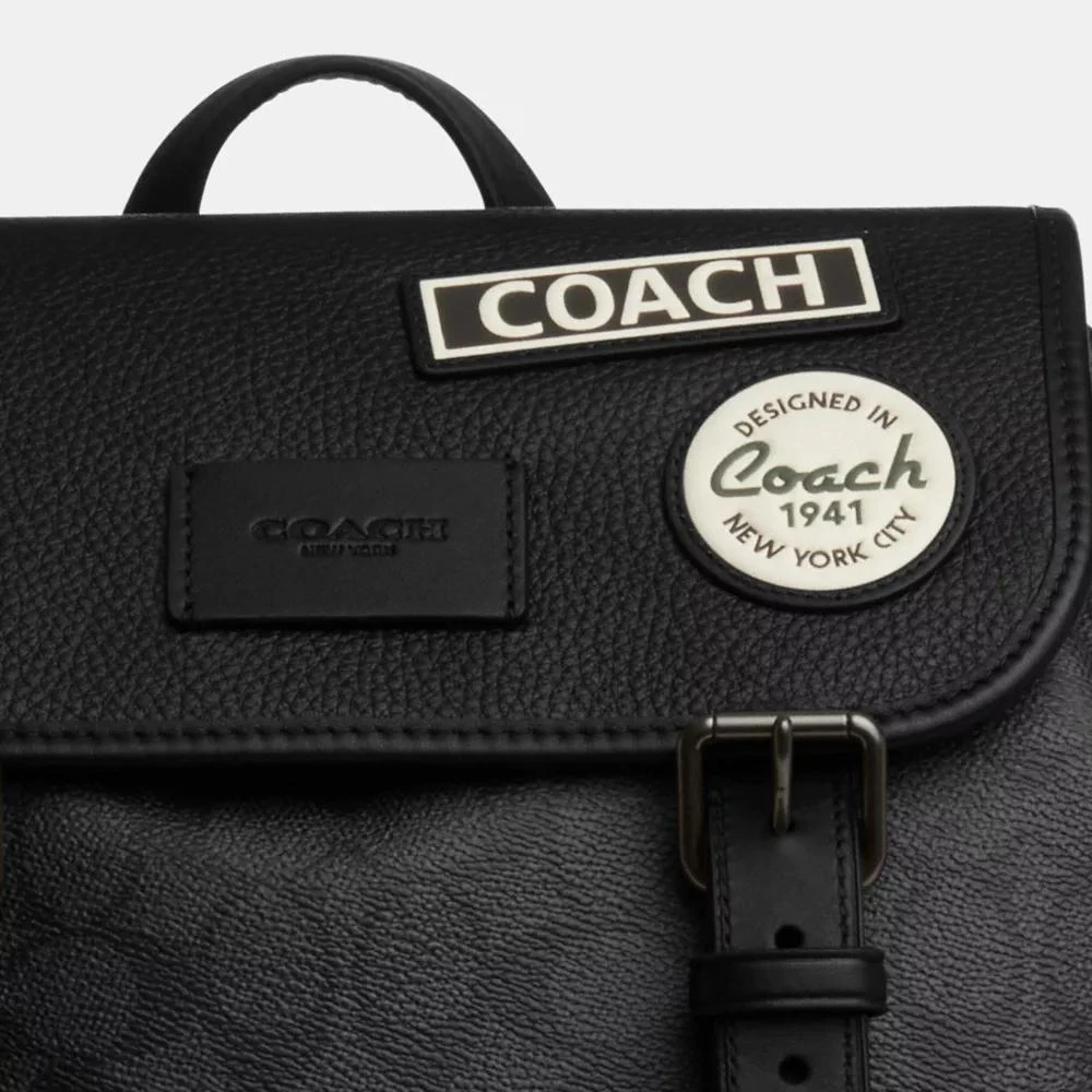 Coach Sprint Backpack In Signature Canvas With Patches 6