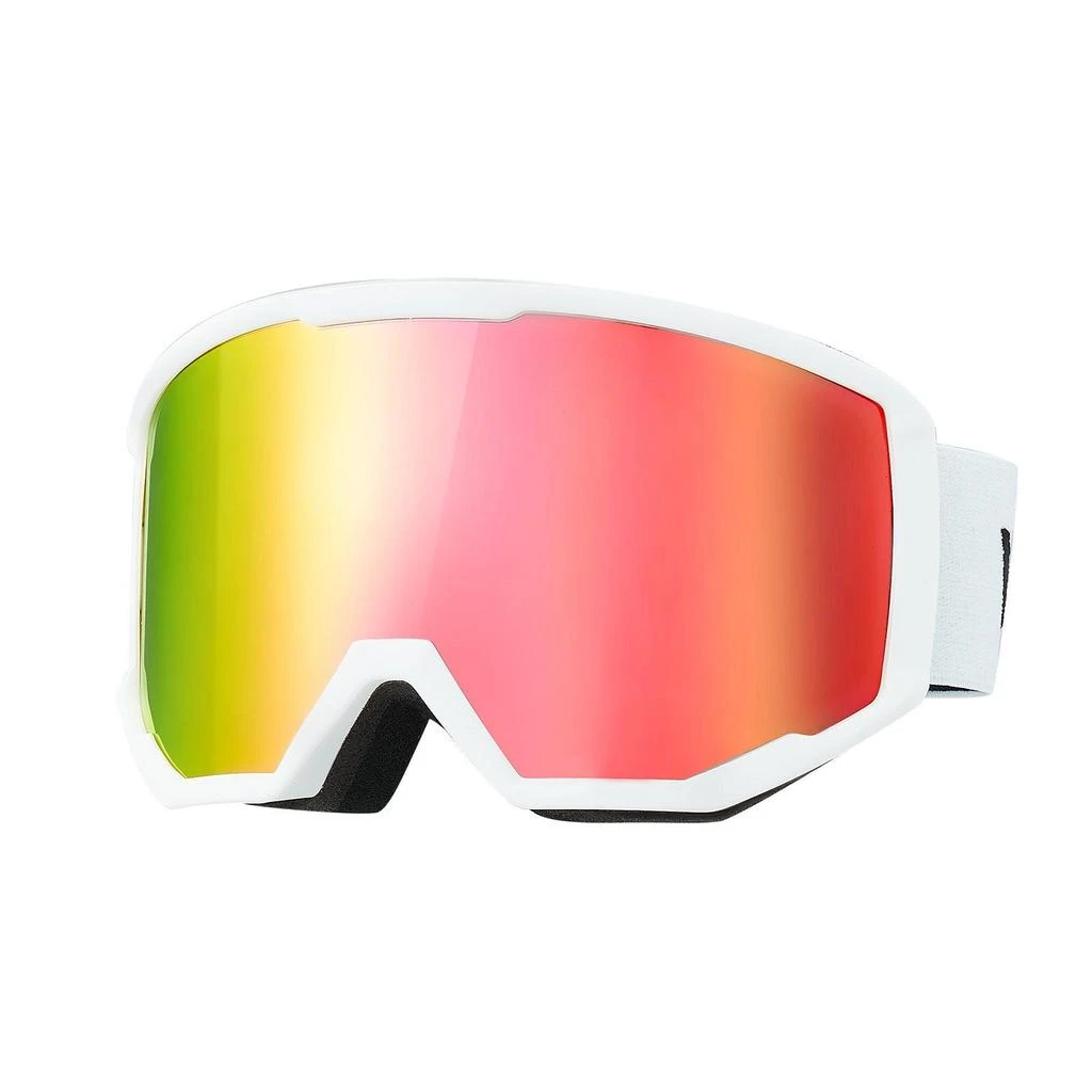 VVOR Ski Goggles, Cylindrical Lens with Pink Revo Coating, OTG Anti fog Snow Goggles for Men Women Youth, TPU Frame 
Ventilation Structure, Suitable for Skiing, Skating, Snowboarding, Cycling 1