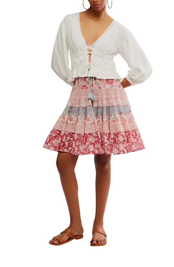 Free People Let
s Go Tie Front Linen 
Cotton Top 5