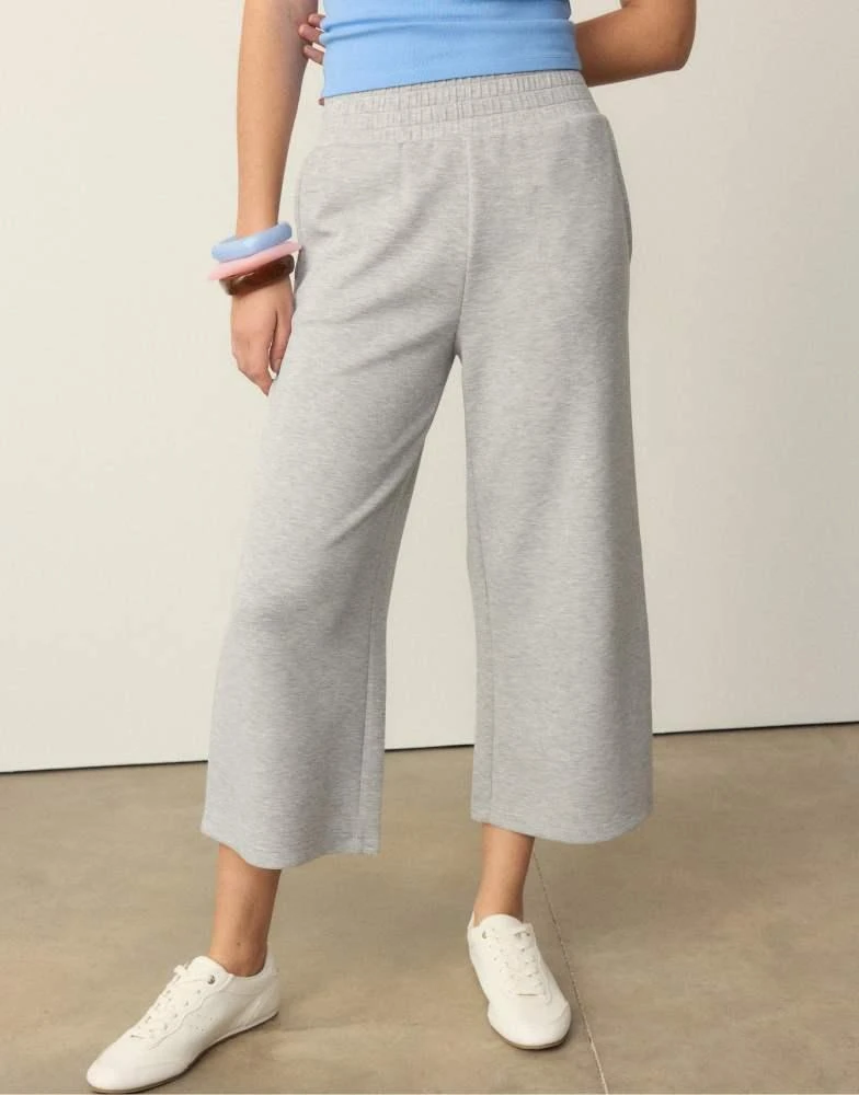 Stradivarius Stradivarius Soft-touch culottes in grey melange 3