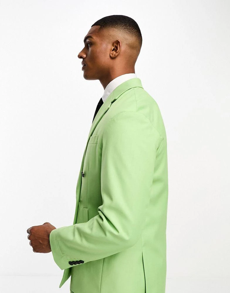 Devils Advocate Devils Advocate green oversized double breasted notch lapel suit jacket 3