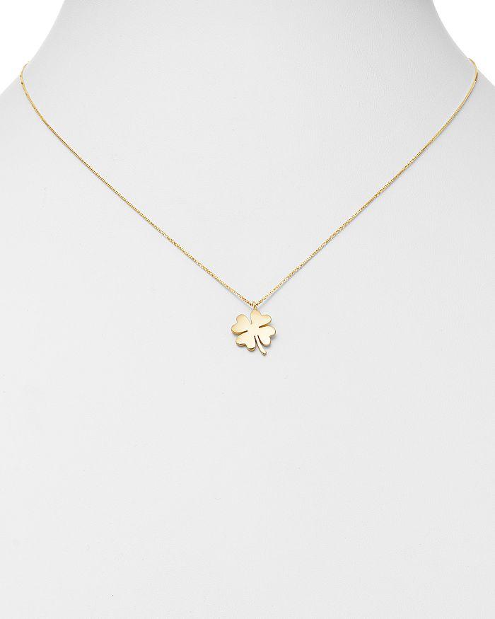 Bloomingdale's Clover Pendant Necklace in 14K Yellow Gold, 18" - Exclusive