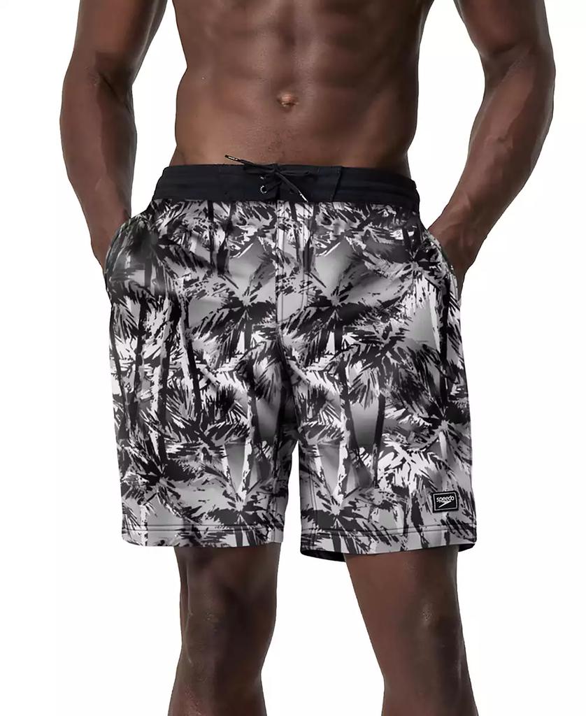 Speedo Men's Hawaiian Sky Bondi Basin Palm Print Drawstring 9" Boardshorts