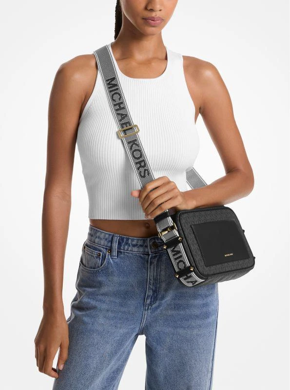 Michael Kors Maeve Large Signature Logo Crossbody Bag 4
