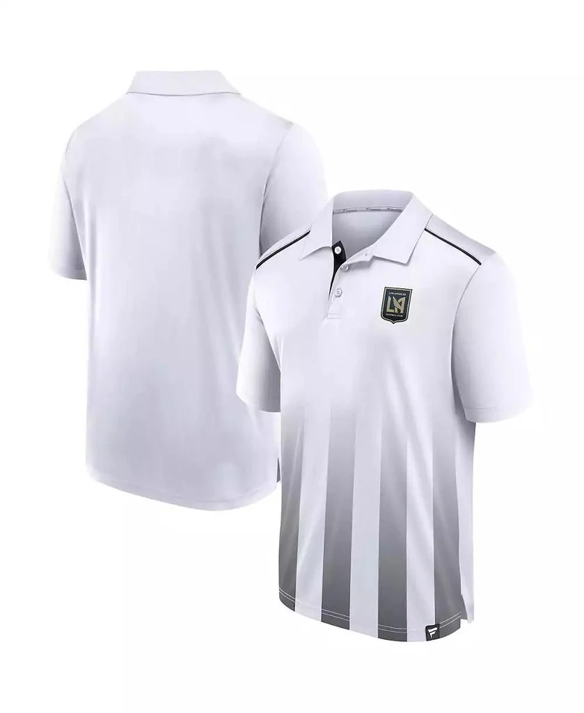 Fanatics Men's White LAFC Line Up Fade Polo Shirt 1