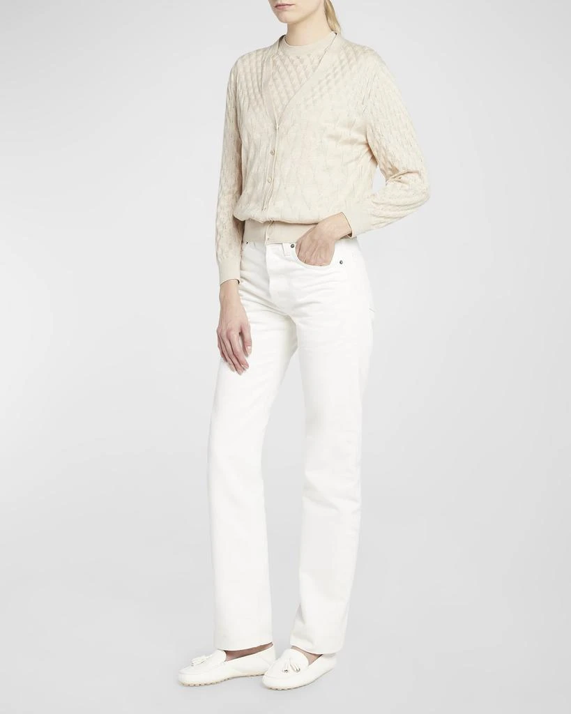 Loro Piana Takao Cashmere Open-Knit Crewneck 3
