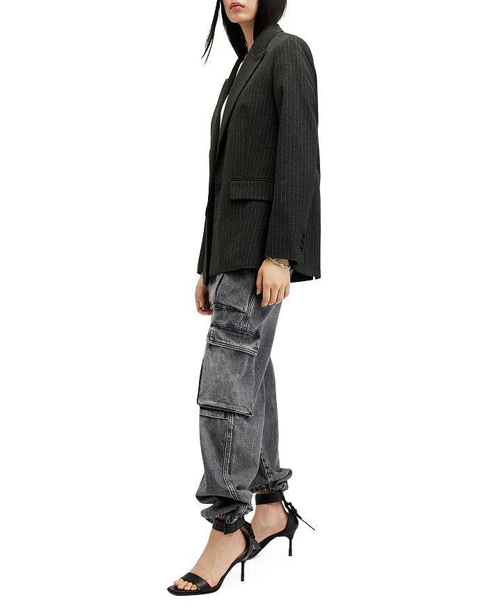ALL SAINTS Echo High Rise Cargo Jeans in Washed Black 8