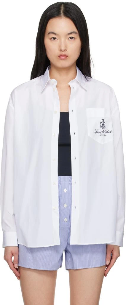 Sporty & Rich White Vendome Oversized Shirt 1