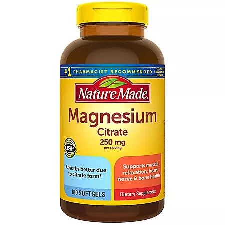 Nature Made Nature Made Magnesium Citrate 250mg Softgels 180 ct. 1