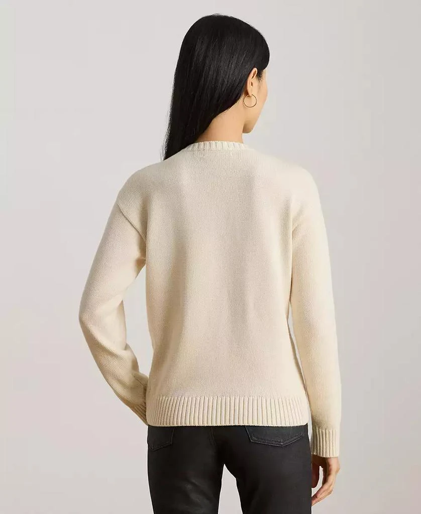 Ralph Lauren Women
s Embroidered Crewneck Knit Sweater 3