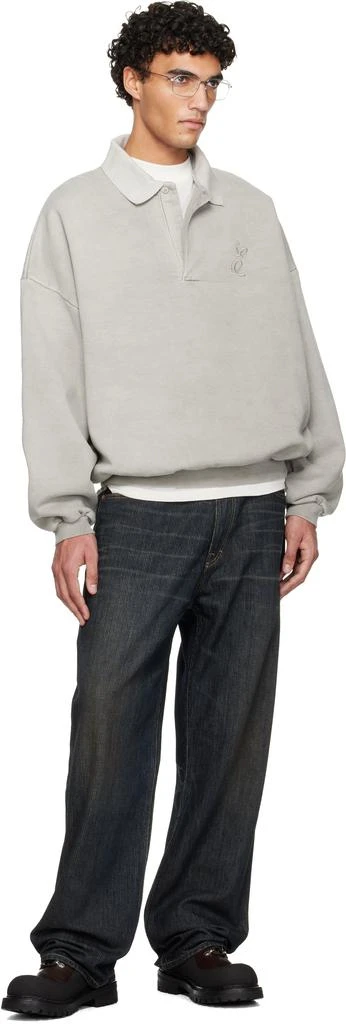 Essentials Gray Holiday Embroidered Classic Polo 4