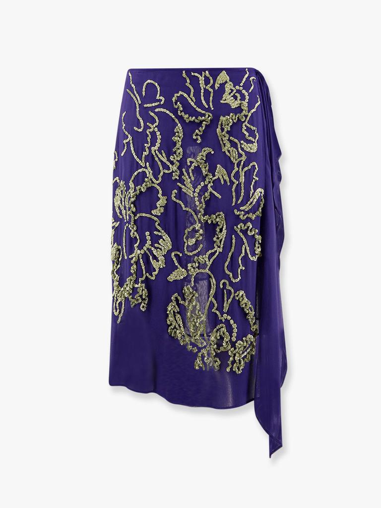 Dries Van Noten Sima viscose skirt with sequins