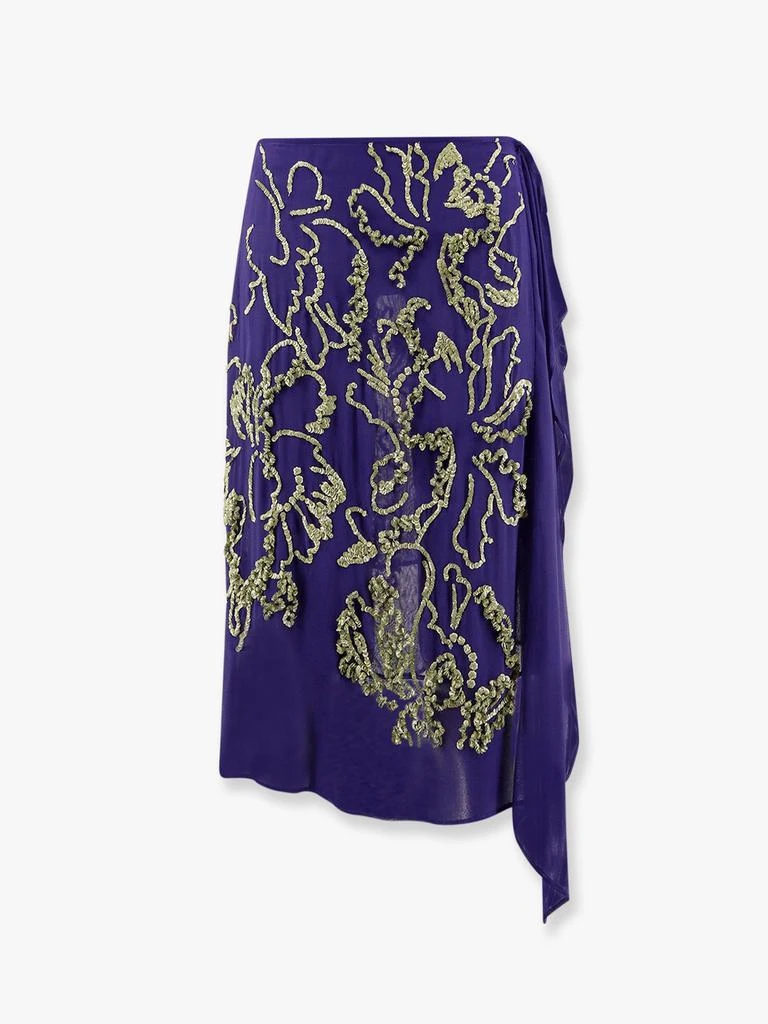 Dries Van Noten Sima viscose skirt with sequins 1