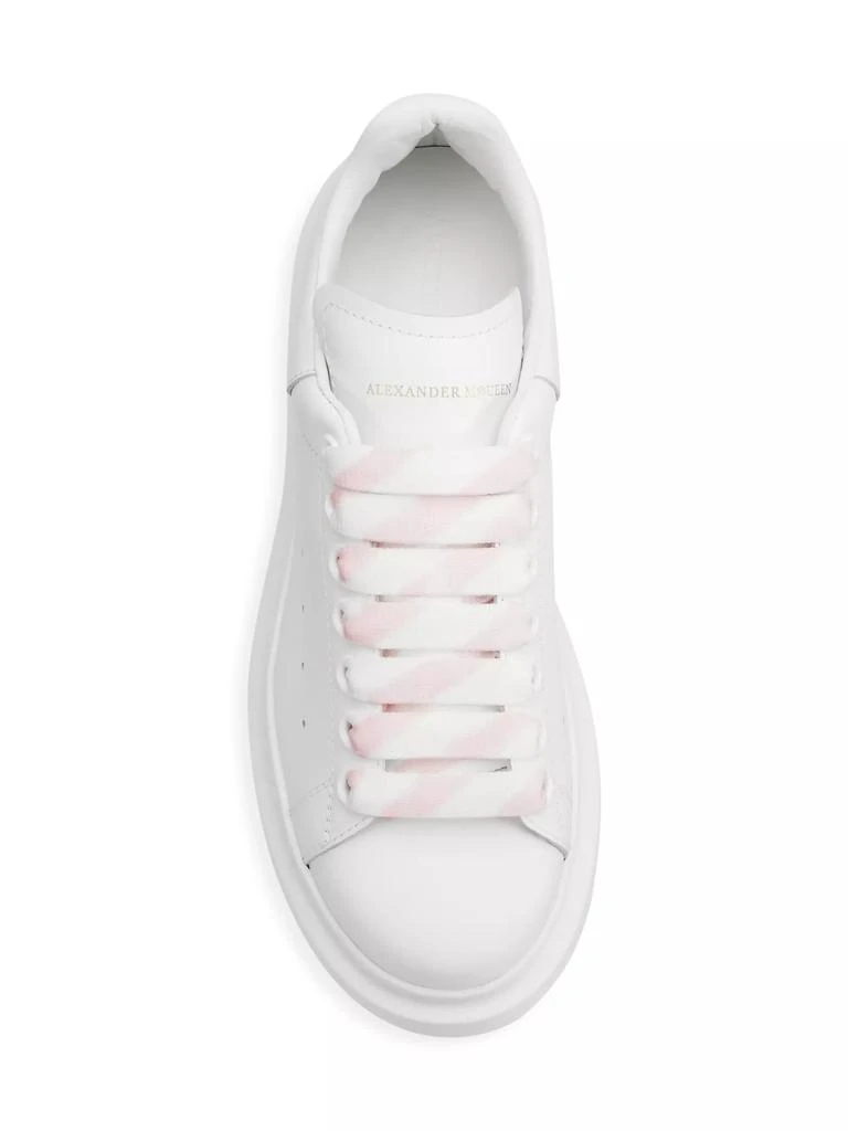Alexander McQueen Women's Oversized Embossed Logo Leather Sneakers 4