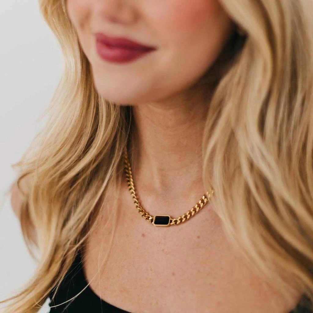 Pretty Simple Pretty Simple - Women
s Stone Chain Necklace