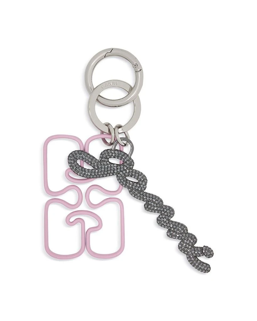 Ganni Strass Signature Keyring 1