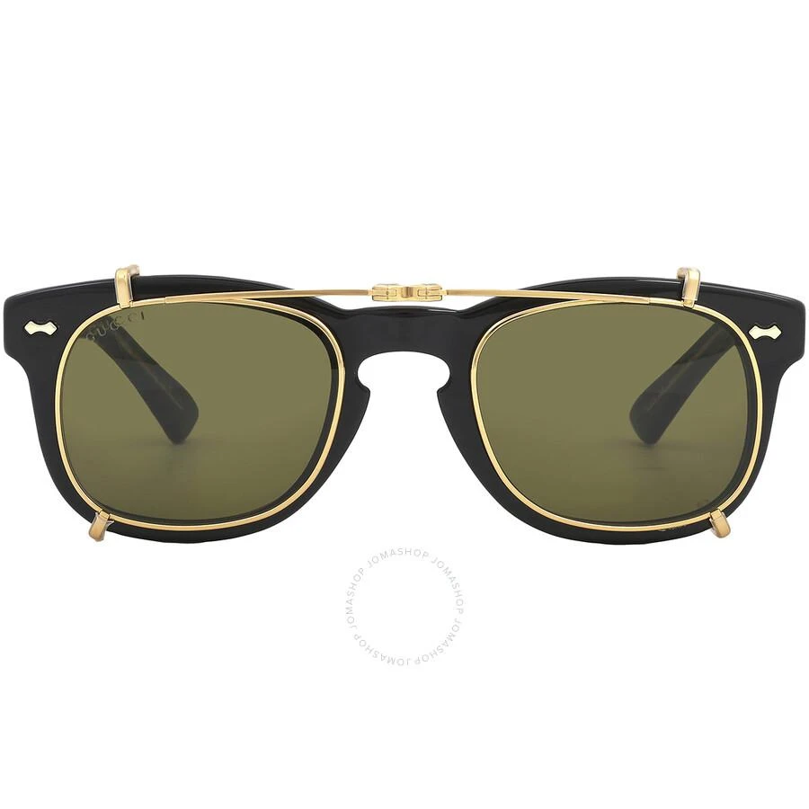 Gucci Yellow With Green Clip On Sport Unisex Sunglasses GG0182S 008 49 1