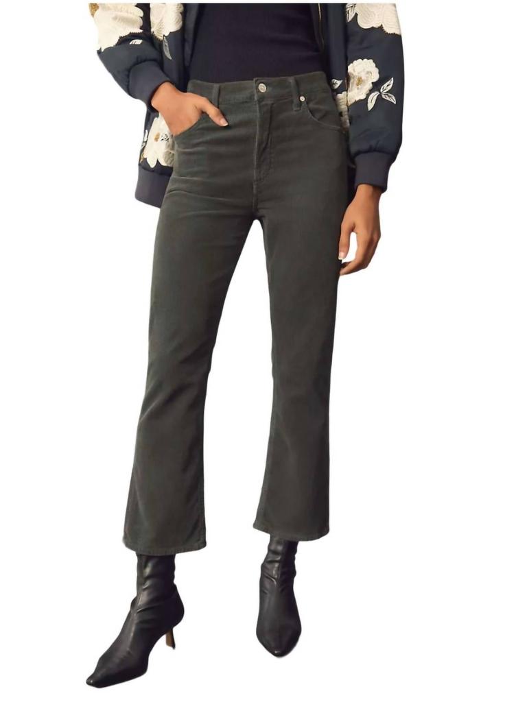 Citizens Of Humanity Isola Crop Boot Cordoroy Jean In Black