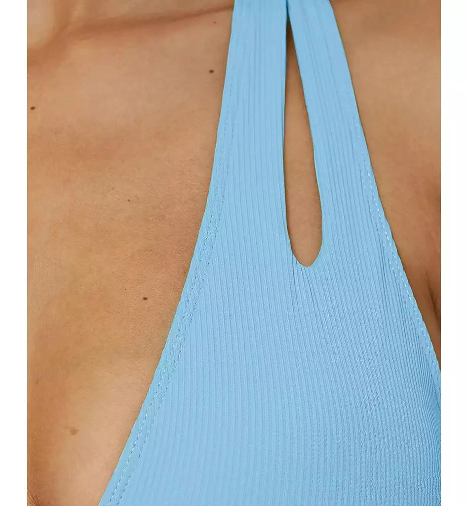 Becca Women's Modern Edge Textured Plunging-Neck Swimsuit 3