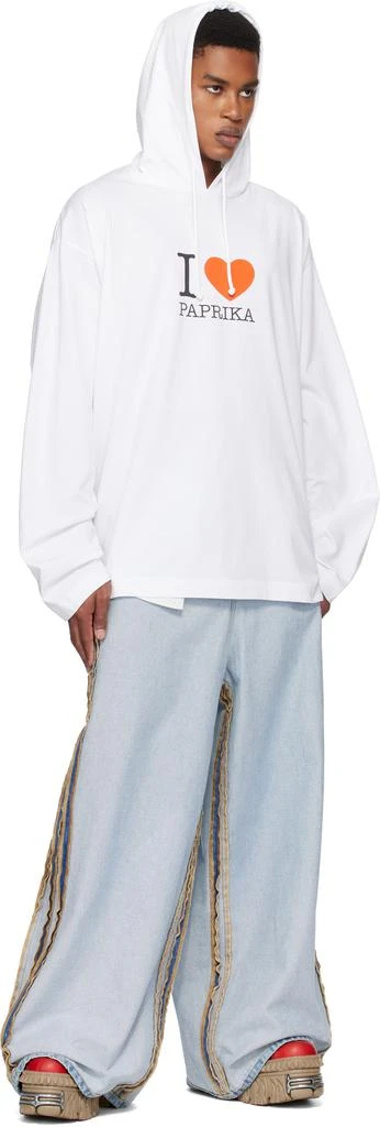 Vetements White 'I Love Paprika' Hoodie 4