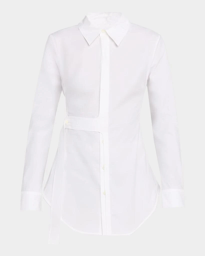 Jean Paul Gaultier Waist-Strap Cotton Button-Down Shirt 1