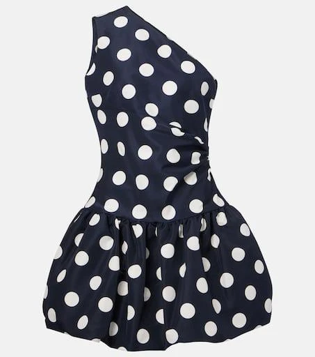 unique 21st birthday dresses Black White Polka Dot Asymmetric Satin Dress  Corfu Jeans