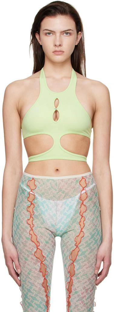 RUI SSENSE Exclusive Green Halter Sport Bra 1