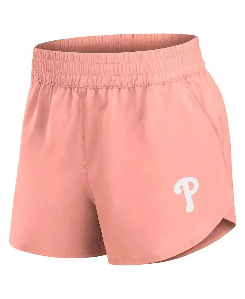 Fanatics Women's Coral Philadelphia Phillies Studio Woven Vibe Shorts 3
