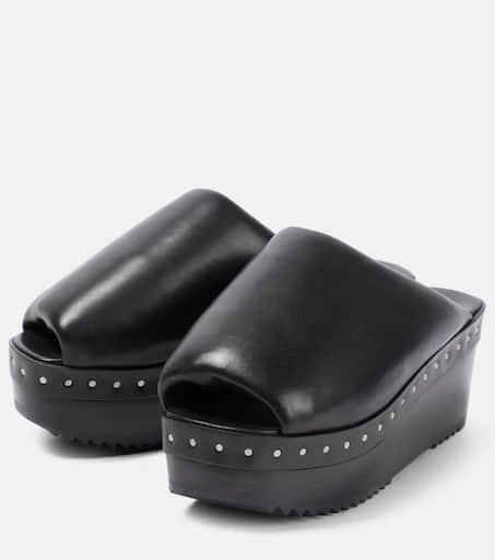 Rick Owens Padded leather platform sandals 5