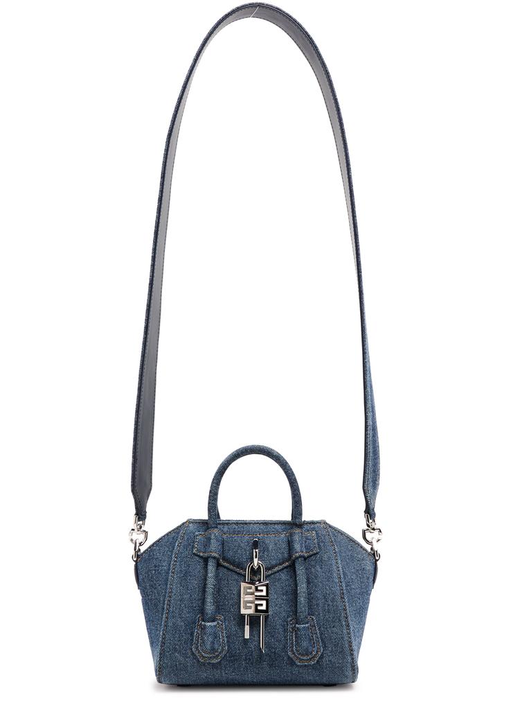 GIVENCHY / アンティゴナ トイロック ウォッシュドデニム バッグ Givenchy Antigona Toy Lock bag in washed denim - Tote Bags