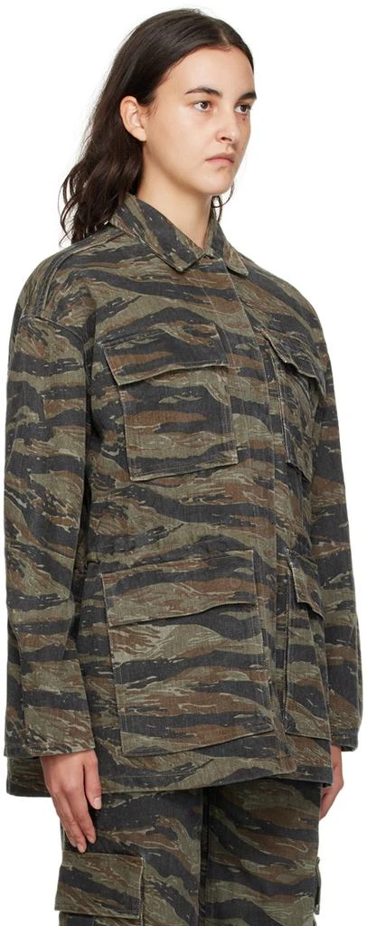 Alexander Wang Green Camouflage Denim Jacket 2