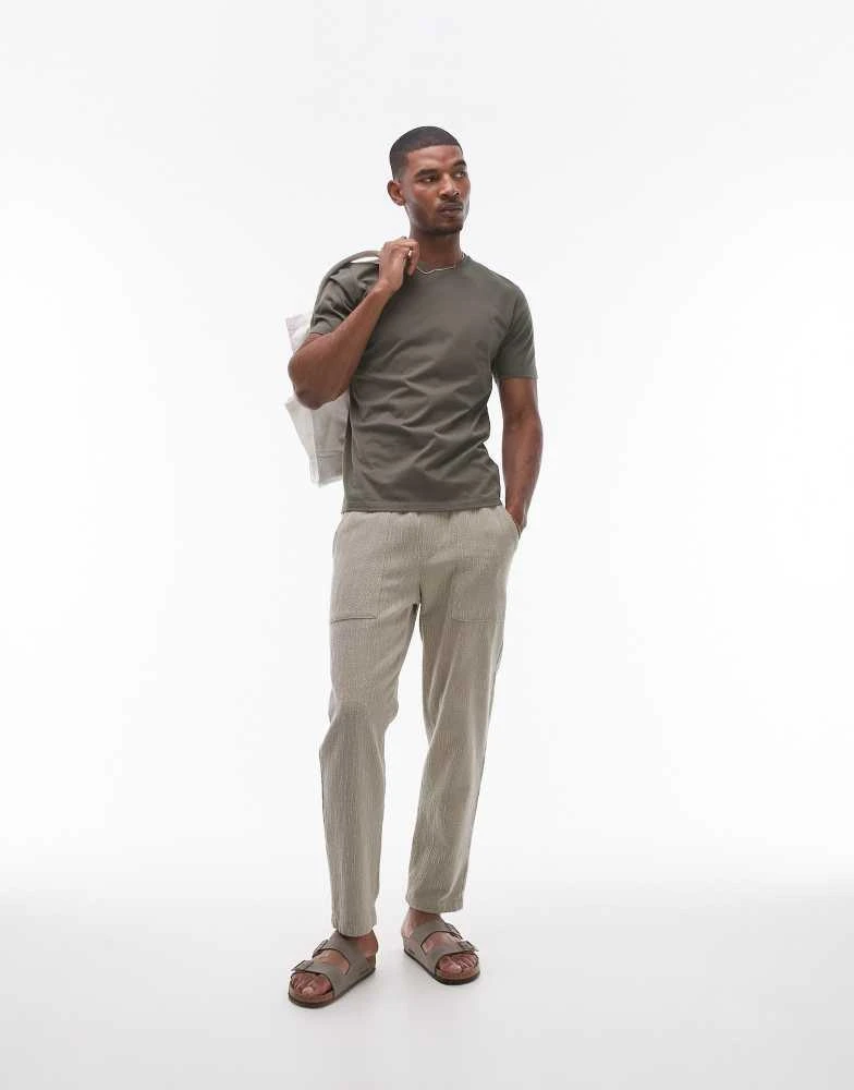 Topman Topman regular fit t-shirt in khaki 3