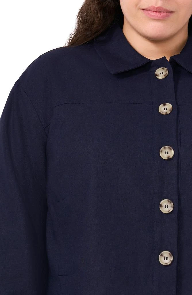 Halogen Patch Pocket Crop Linen Blend Jacket 3