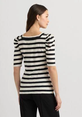 Ralph Lauren Ralph Lauren Striped Cotton Jersey Puff Sleeve T Shirt 2