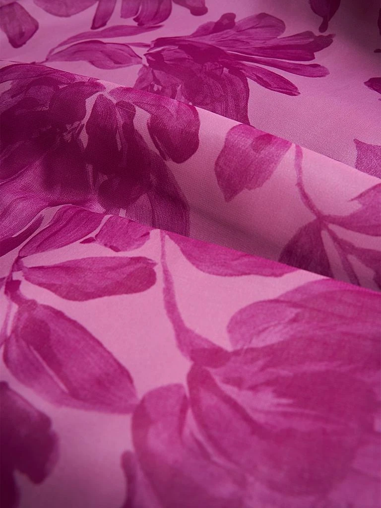 Kay Unger Brigid Floral Chiffon Belted Midi-Dress 7