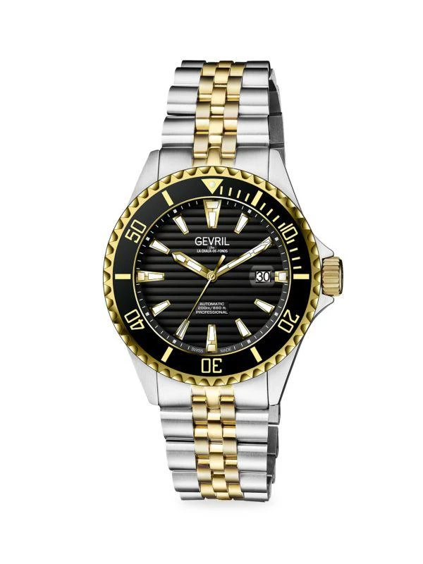 Gevril Chambers 43MM Two-Tone Stainless Steel Bracelet Watch 1