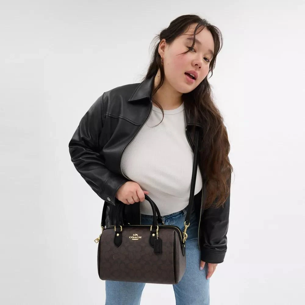 Coach Rowan Satchel Bag In Signature Canvas 2