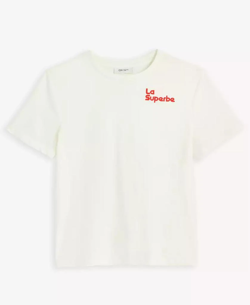 On 34th Women's Superbe Embellished Crewneck Tee, Exclusively at Macy's 5