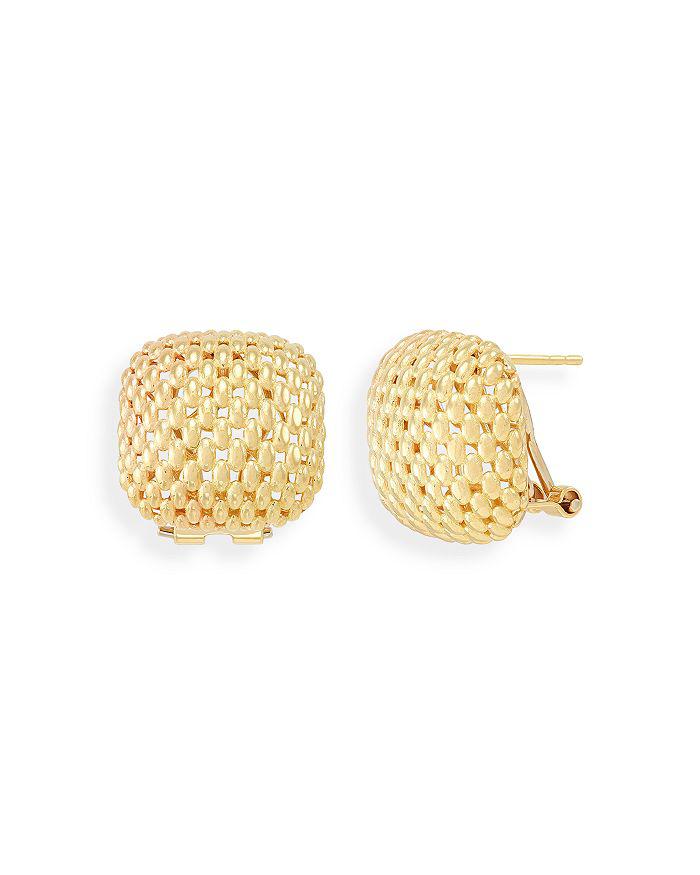 Bloomingdale
s Fine Collection 14K Yellow Gold Mesh Square Earrings