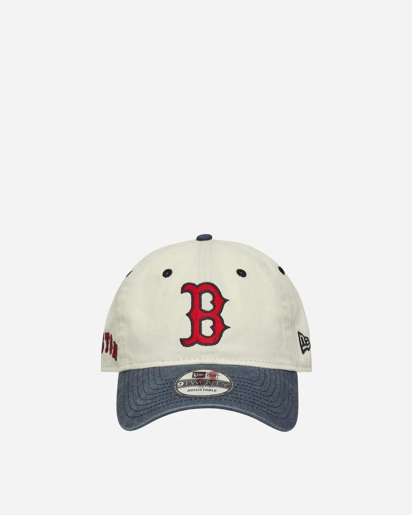 New Era Boston Red Sox Classic Sidescript 9TWENTY Adjustable Cap White 1