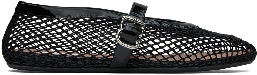 Alaïa Black Fishnet Ballerina Flats 1